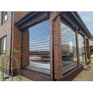  Рольставни SUNROLL прозрачные из поликарбоната 2500x2000 с электроприводом, фото 1 