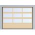  Секционные панорамные ворота серии AluTrend с комбинированным типом полотна (АЛПС) 2125х2250 нижняя панель S-гофр, Микроволна стандартные цвета, фото 1 