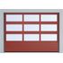  Секционные панорамные ворота серии AluTrend с комбинированным типом полотна (АЛПС) 2500х2625 нижняя панель S-гофр, Микроволна стандартные цвета, фото 4 