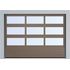  Секционные панорамные ворота серии AluTrend с комбинированным типом полотна (АЛПС) 2500х2375 нижняя панель S-гофр, Микроволна стандартные цвета, фото 12 