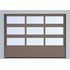  Секционные панорамные ворота серии AluTrend с комбинированным типом полотна (АЛПС) 2500х2625 нижняя панель S-гофр, Микроволна стандартные цвета, фото 11 