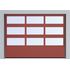  Секционные панорамные ворота серии AluTrend с комбинированным типом полотна (АЛПС) 3000х5625 нижняя панель S-гофр, Микроволна стандартные цвета, фото 3 