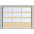  Секционные панорамные ворота серии AluTrend с комбинированным типом полотна (АЛПС) 3750х1875 нижняя панель S-гофр, Микроволна стандартные цвета, фото 2 
