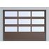  Секционные панорамные ворота серии AluTrend с комбинированным типом полотна (АЛПС) 4250х4500 нижняя панель S-гофр, Микроволна стандартные цвета, фото 14 