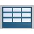  Секционные панорамные ворота серии AluPro с комбинированным типом полотна (АЛПС) 2250х5750 нижняя панель S-гофр, Микроволна стандартные цвета, фото 6 