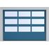  Секционные панорамные ворота серии AluPro с комбинированным типом полотна (АЛПС) 2250х5750 нижняя панель S-гофр, Микроволна стандартные цвета, фото 5 