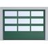  Секционные панорамные ворота серии AluPro с комбинированным типом полотна (АЛПС) 2250х5750 нижняя панель S-гофр, Микроволна стандартные цвета, фото 8 