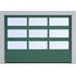  Секционные панорамные ворота серии AluPro с комбинированным типом полотна (АЛПС) 2250х5750 нижняя панель S-гофр, Микроволна стандартные цвета, фото 7 