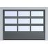  Секционные панорамные ворота серии AluPro с комбинированным типом полотна (АЛПС) 2375х5500 нижняя панель S-гофр, Микроволна стандартные цвета, фото 10 