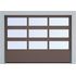  Секционные панорамные ворота серии AluPro с комбинированным типом полотна (АЛПС) 2250х6000 нижняя панель S-гофр, Микроволна стандартные цвета, фото 13 